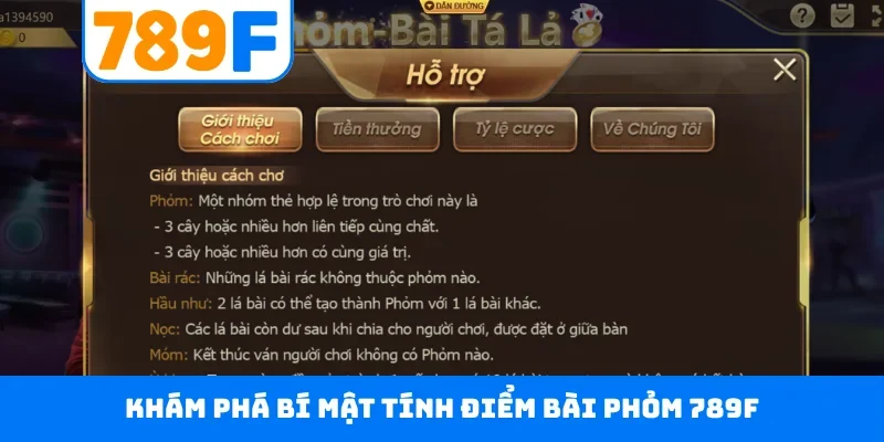 Khám phá bí mật tính điểm bài phỏm 789F