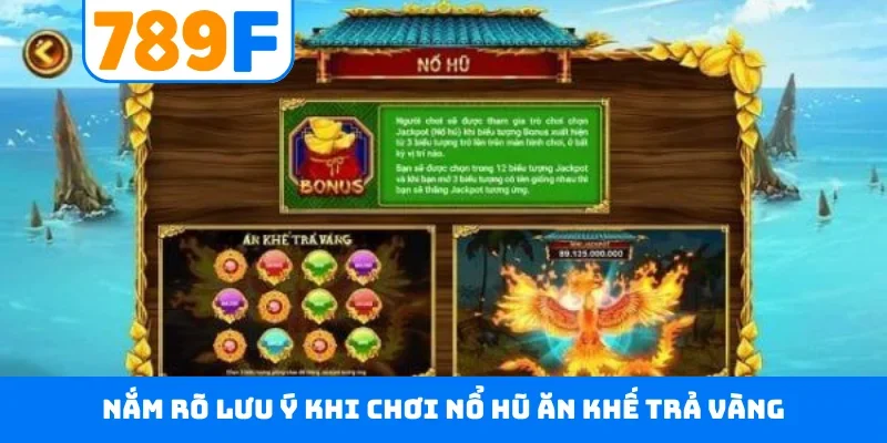 Nắm rõ lưu ý khi chơi nổ hũ ăn khế trả vàng
