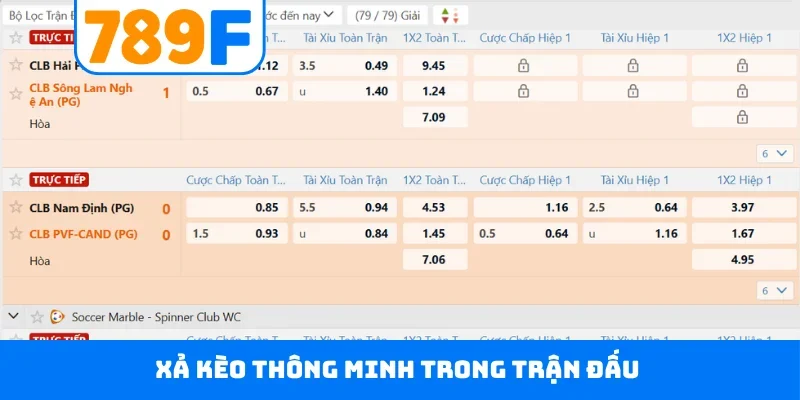 Xả kèo thông minh trong trận đấu