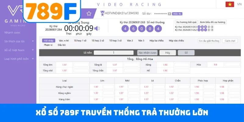 Xổ số 789F 1 Xổ số 789F truyền thống trả thưởng lớn